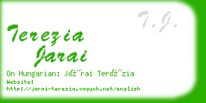 terezia jarai business card